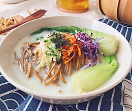 #中秋团圆食味#减脂餐 豆浆荞麦面 清爽可口低卡的做法