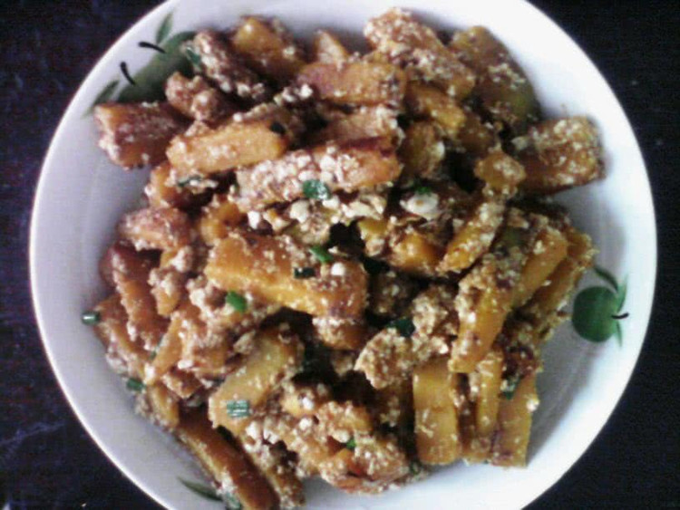 咸鸭蛋炒南瓜的做法