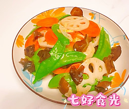 清新爽口~~~荷塘小炒的做法