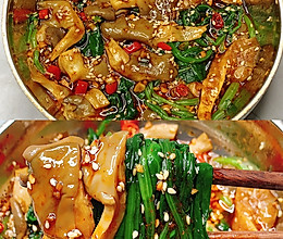 减脂餐！香辣过瘾超好吃的菠菜拌平菇的做法