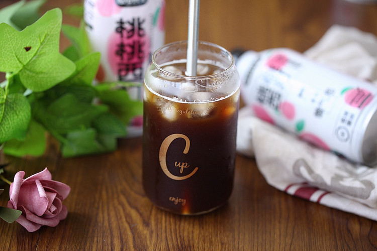 桃桃气泡冰咖啡的做法