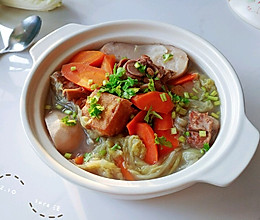 萝卜白菜骨头汤的做法