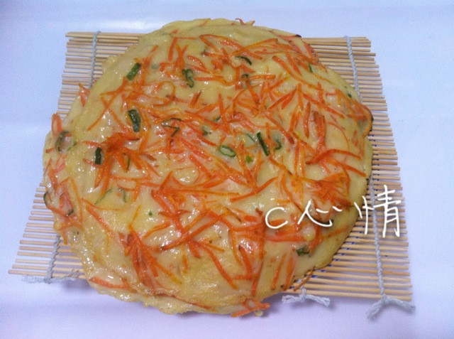 二十分钟搞定营养早餐～～～胡萝卜鸡蛋饼的做法