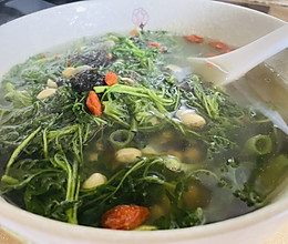 荠荠菜黄豆紫菜汤的做法