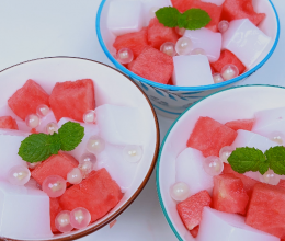 🍉冰镇西瓜椰汁冻，夏天的神仙吃法❄️💯的做法
