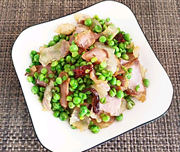 豌豆炒腊肉的做法