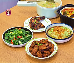 #助力高考营养餐# 高考晚餐4菜1汤吃着舒心，高升排骨有滋味的做法
