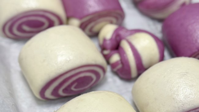 #利仁小钢人电饼铛#紫薯花纹馒头的做法