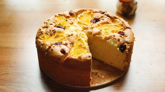 甜橙蔓越莓戚风蛋糕8寸的做法