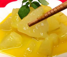 #味达美名厨福气汁，新春添口福#年夜饭上一道甜品，橙汁冬瓜的做法