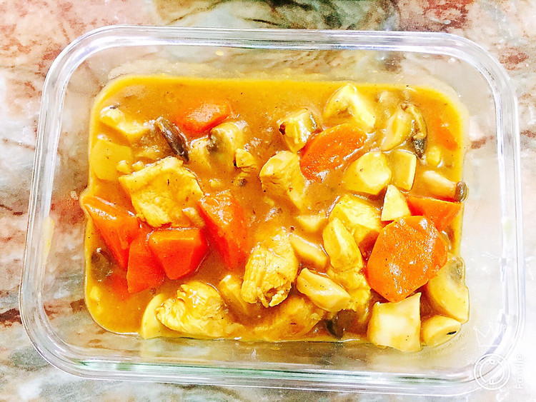 咖喱炖蘑菇鸡胸肉的做法
