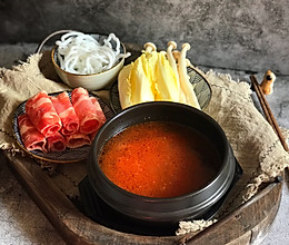 #冬天就要吃火锅#一个人的番茄酸汤肥牛暖锅的做法