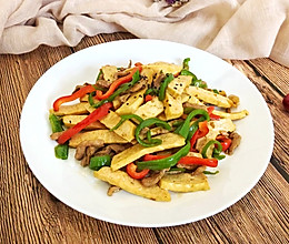青椒肉丝炒白干的做法