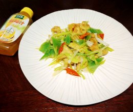 #家乡年味 鲜才够味#大葱青笋肉片的做法