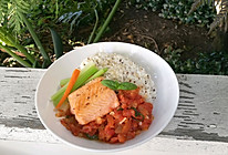 茄汁三文鱼配藜麦糙米饭#在“家”打造ins风#的做法