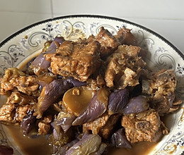 茄子炖排骨的做法