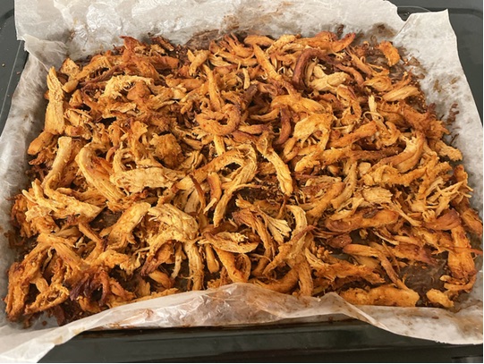 低卡零食——烤鸡胸肉丝的做法