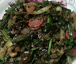 藠头炒酸菜的做法