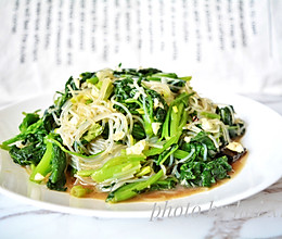 凉拌菠菜粉丝的做法