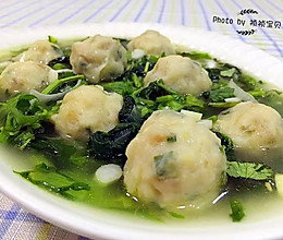 小白菜鱼圆汤的做法