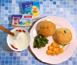 #春日露营 易享“佳”味 #双层芝士汉堡～轩的不重样早餐的做法