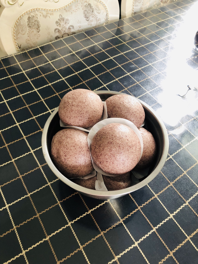 黑米馒头的做法