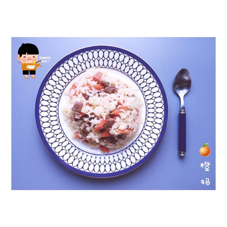 宝宝牛肉抓饭的做法