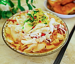 豉油鱿鱼蒸豆腐的做法