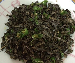 炒干巴菌的做法