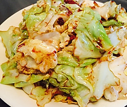 「快手菜」干锅包菜的做法