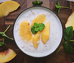丝滑黄桃麦片粥#秋天怎么吃#的做法