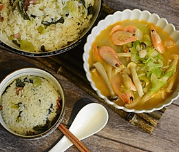 咸鸡鸭腿菜饭的做法