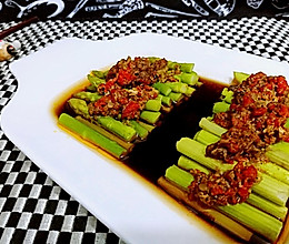 蟹黄蟹膏蒸芦笋-秃黄油蒸菜秋季鲜-蜜桃爱营养师私厨5分钟快手的做法