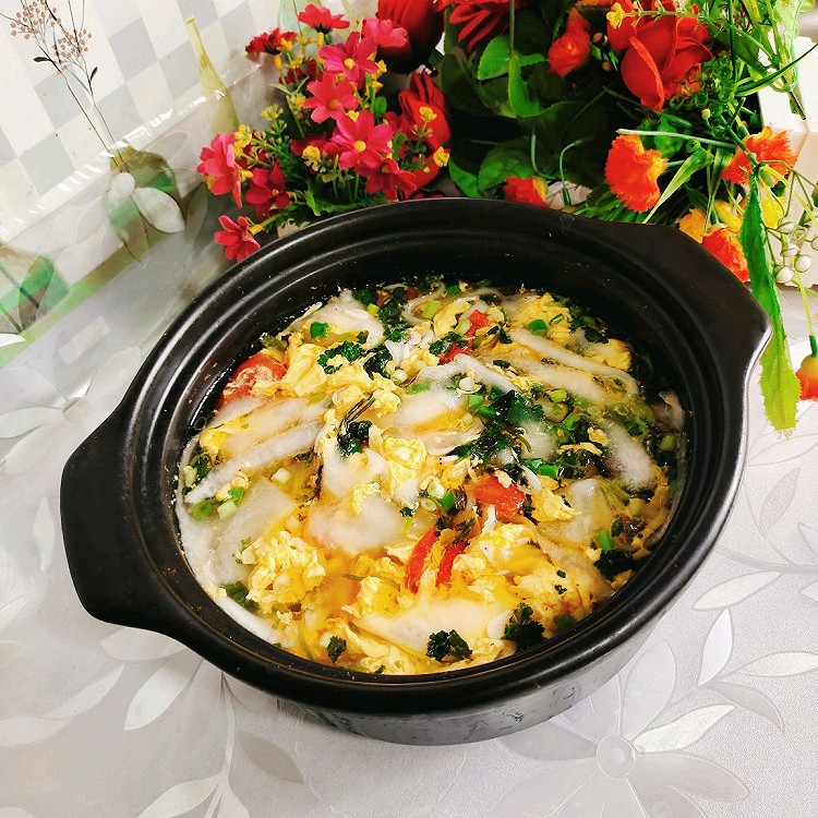 老黄瓜鸡蛋汤的做法