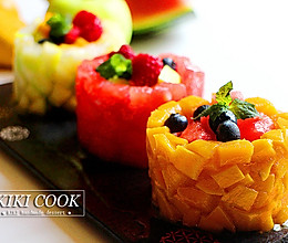 缤纷水果酸奶冰杯#七彩七夕#的做法