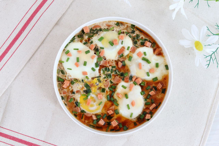 蒸荷包蛋,清新爽口,蒸的不上火的做法