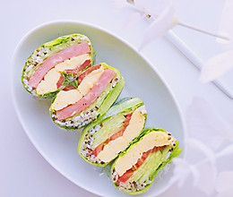 #美食新势力#减脂早餐—生菜包饭卷的做法
