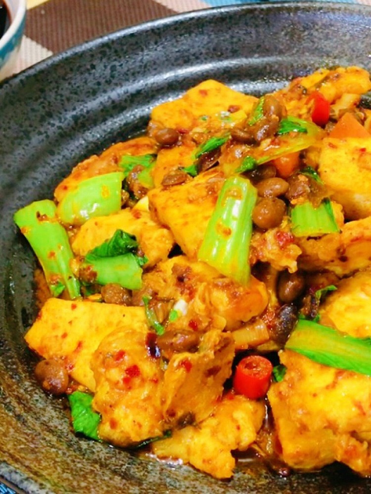 豆豉辣椒烧豆腐的做法