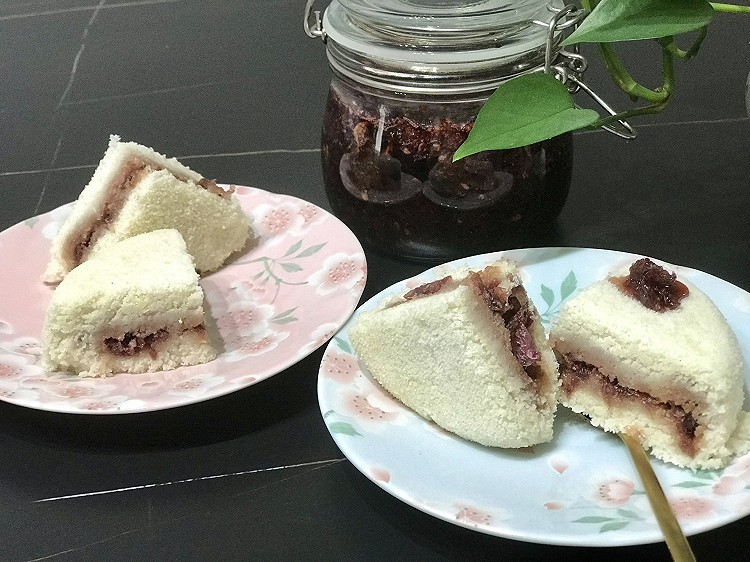 无油少糖低热量的玫瑰茯苓糕的做法