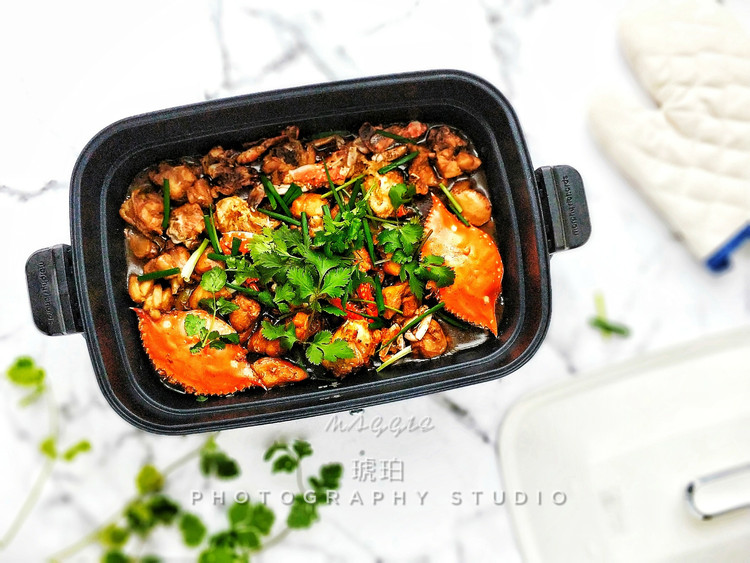 鸡蟹煲 摩飞多功能锅的做法