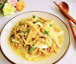 #冬季滋补花样吃法#冬笋肉丝炒白菜的做法