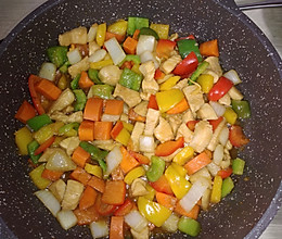 蔬菜炒鸡丁的做法