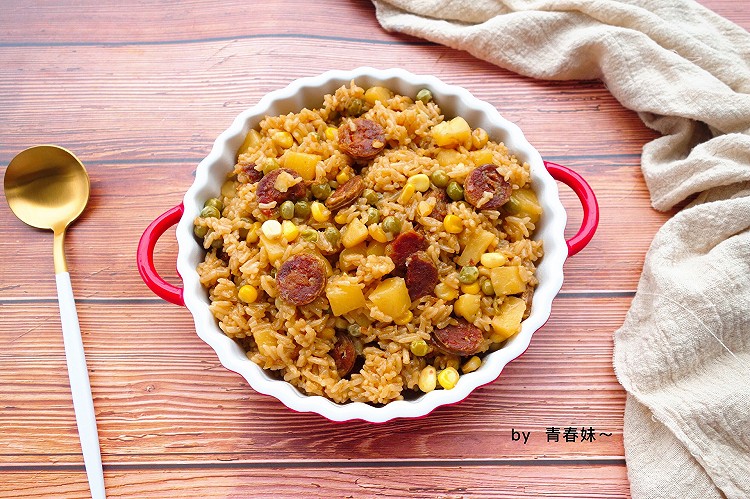 腊肠土豆焖饭的做法