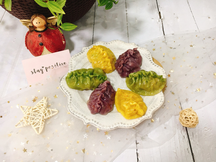营养早餐|蔬菜汁彩色饺子的做法