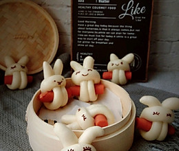 一次发酵的小兔子馒头的做法