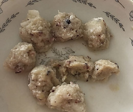 山药鱿鱼丸（清蒸版）的做法