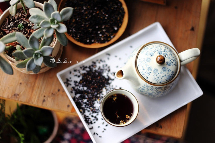 玄米桂花茶的做法