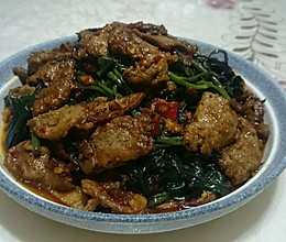 血皮菜猪肝的做法