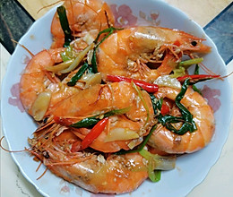 简约海虾烹饪的做法