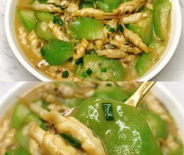 夏天的味道～鲜美又清爽！丝瓜烧蛏子的做法